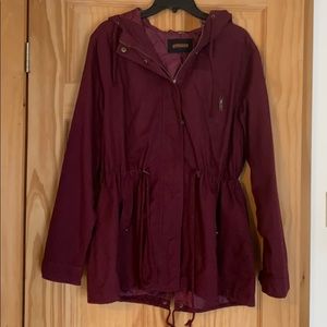 Maroon Hooded Jacket